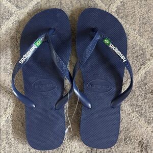 Havaianas Navy Sandals - Brazil Logo Flip Flop